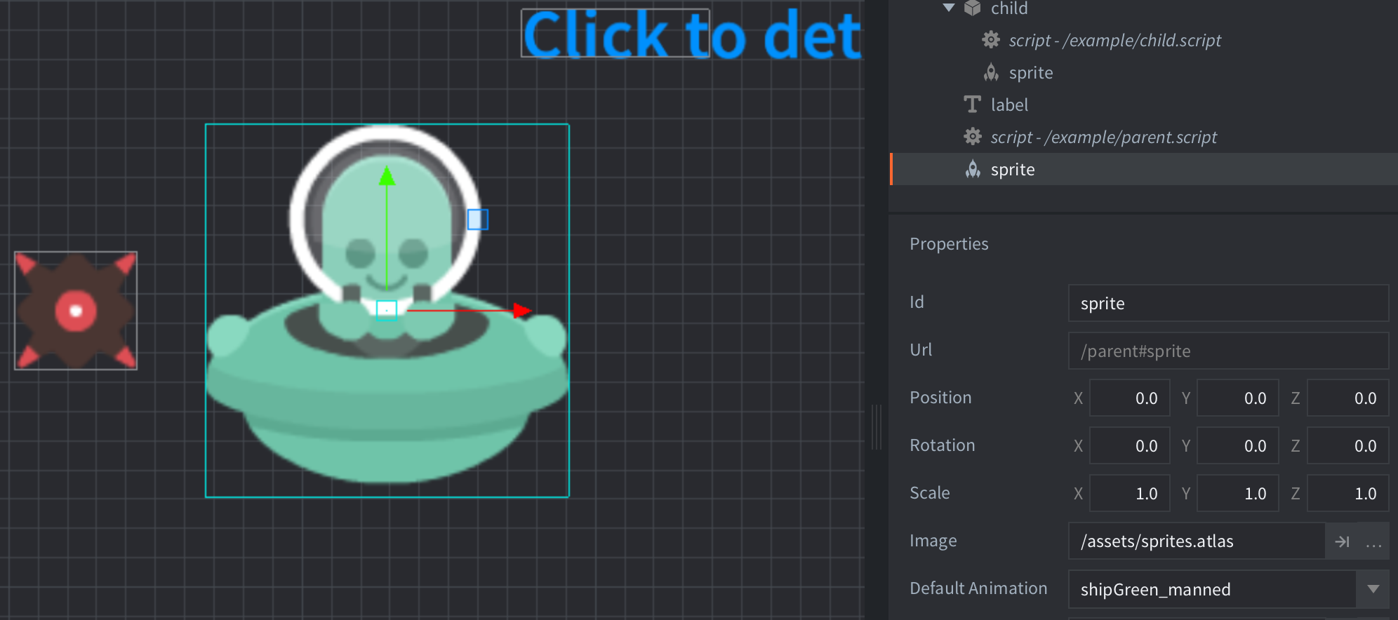Parent/child preview image